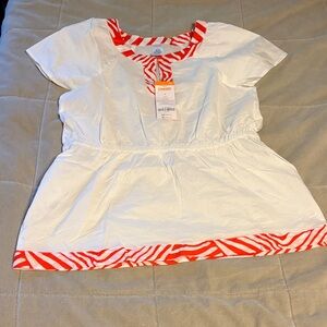 Gymboree White and Orange girls  Top size 12